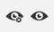 Show password icon, eye symbol. Vector vision hide from watch icon. Secret view web design element