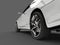 Show white urban sports car - rear wheel closeup shot