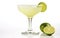 Showcase of Classic Margarita on White Background