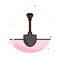 Showel, Shovel, Tool, Repair, Digging Abstract Flat Color Icon Template