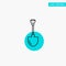 Showel, Shovel, Tool, Repair, Digging turquoise highlight circle point Vector icon