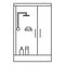Shower bath cabine icon, outline style