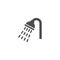 Shower, bathroom symbol vector glyph sign.