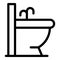 Shower bidet icon, outline style