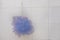 Shower with blue loofah