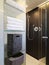 Shower cubicle in the modern bathroom