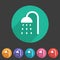 Shower douche icon flat web sign symbol logo label