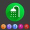 Shower douche icon flat web sign symbol logo label