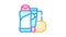 shower gel, soap and cream color icon animation