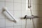 Shower and handrail,grab bar for elderly people at the bathroom in hospital or retirement home , safty and medical