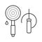 shower head repair line icon vector illustration