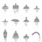 Shower heads faucet icon catalogue