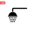 Shower icon. filled flat sign for mobile concept and web design. Showerheads simple solid icon. Symbol, logo illustration.