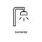 Shower icon. Linear simple element illustration. Showerheads con