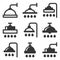 Shower Icon Set on White Background. Vector