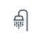 shower icon vector from daily life wake up concept. Thin line illustration of shower editable stroke. shower linear sign for use