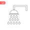 Shower outline icon. linear style sign for mobile concept and web design. Showerheads simple line icon. Symbol, logo illust