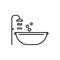 Shower relax bathroom line icon. Element of lifestyle icon