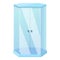Shower stall compact icon, cartoon style