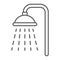 Shower thin line icon, real estate and home