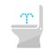 Shower toilet/bidet flat vector icon illustration