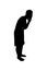 Showering man silhouette vector