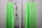 Showers with green curtains at the enterprise