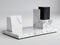 Instead of showing 3D products One black and white square marble display stand