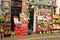 Showing the fresh fruit for sale outside the store.