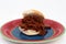 Shredded Beef Sandwich On Colorful Plate