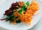 Shredded Beet and Carrot Salad.