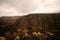 Shredded layered mountain ranges on the road to Mekele