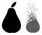 Shredded Pixel and Original Pear Icon