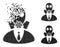 Shredded Pixelated Gasmask Boss Icon with Halftone Version