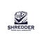 Shredding paper data hardware services logo icon
