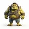 Shrek 2 Character In Marvel Comics Style: Textured Image