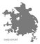 Shreveport Louisiana city map grey illustration silhouette shape