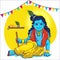 Shri Krishna janmashtami creative vector illustration