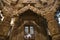 Shri Mahaveer Jain temple, heavily decorated columns and bracketed arches, inside Golden Fort, Jaisalmer, Rajasthan, India