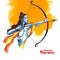 Shri ram navami festival bow and arrow watercolour card design