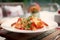 Shrimp appetizer, light summer dish, toned
