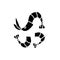 Shrimp black icon, vector sign on isolated background. Shrimp concept symbol, illustration