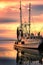 Shrimp boat at sunrise