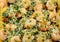 Shrimp casserole food background