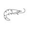 Shrimp continuous one line drawing minimalist design