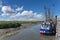 Shrimp cutter in the harbour of Spieka