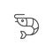 Shrimp food outline icon