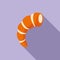 Shrimp icon flat vector. Protein food