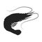 Shrimp icon, Shrimp silhouette isolated vector illustration.