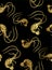 Shrimp lobster oriental japanese chinese vector design seamless pattern